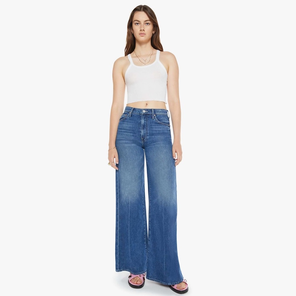 NWT Mother Superior The Undercover Sneak wide leg jeans 27 - Rags to Riches